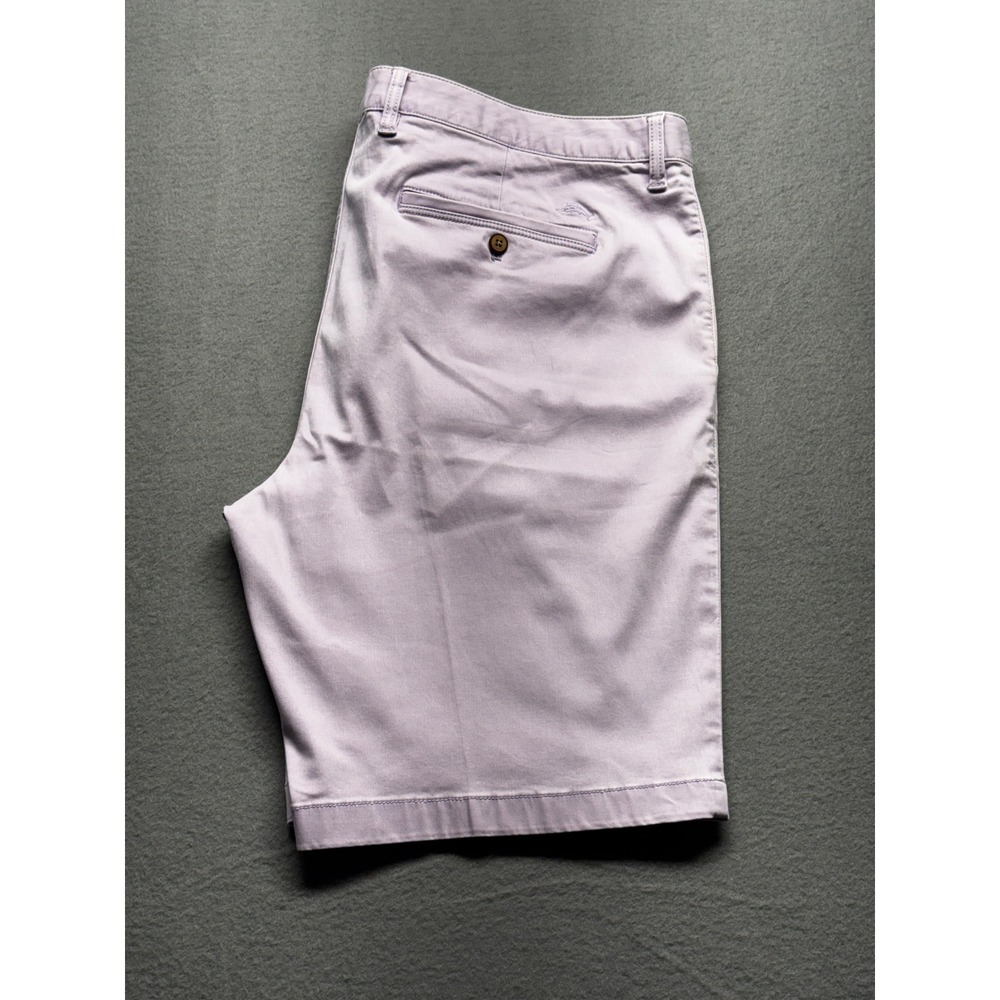 Tommy Bahama Boracay Shorts Mens 40 Purple Lavender Cotton Stretch Chino Casual